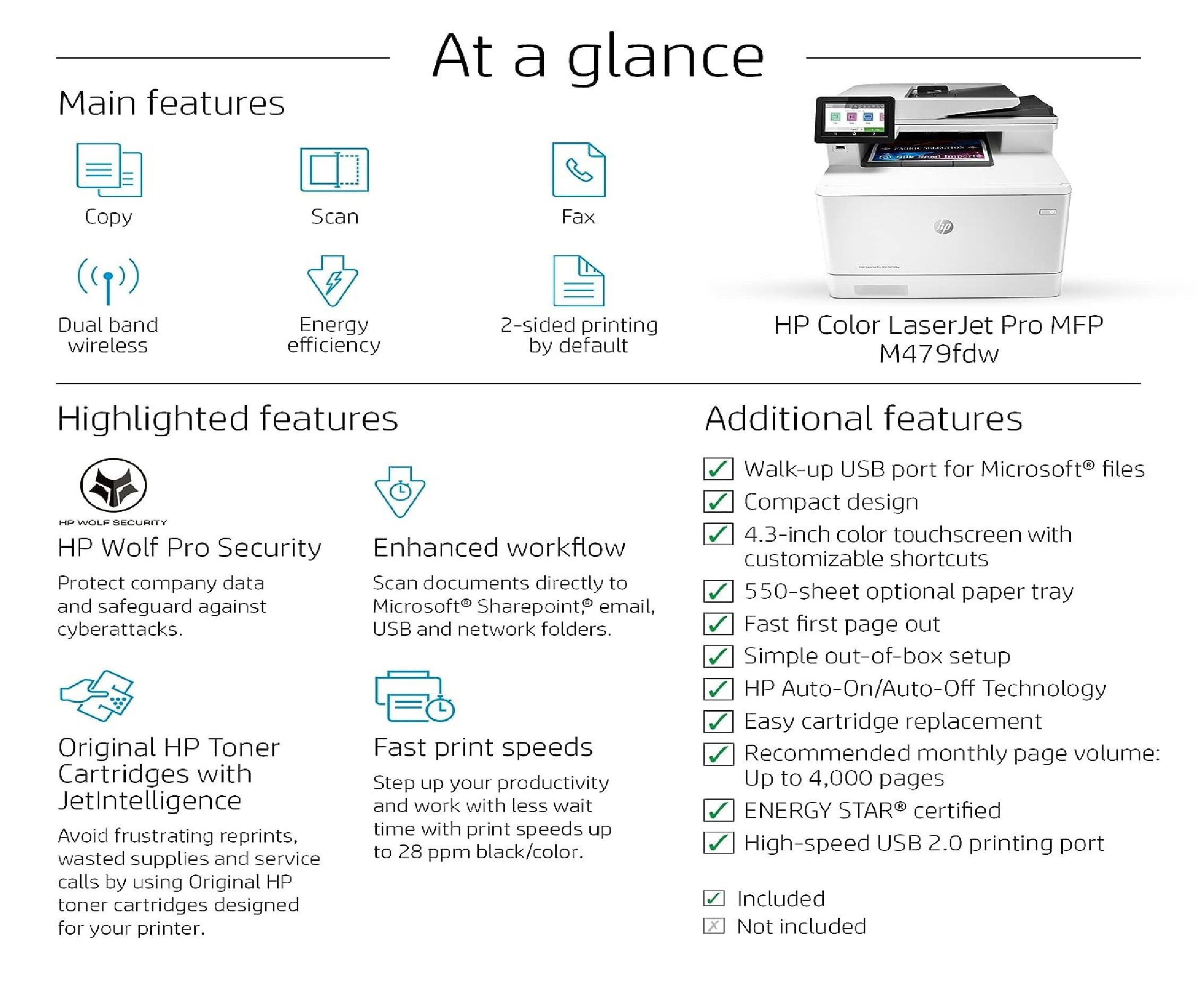 Hp Color Laserjet Pro Multifunction M479fdw