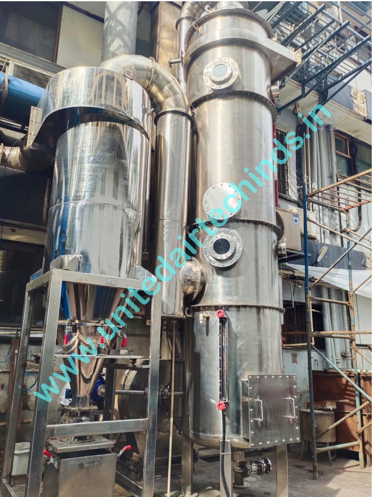 Stainless Steel Cyclone Dust Separator - Color: Siemens Grey