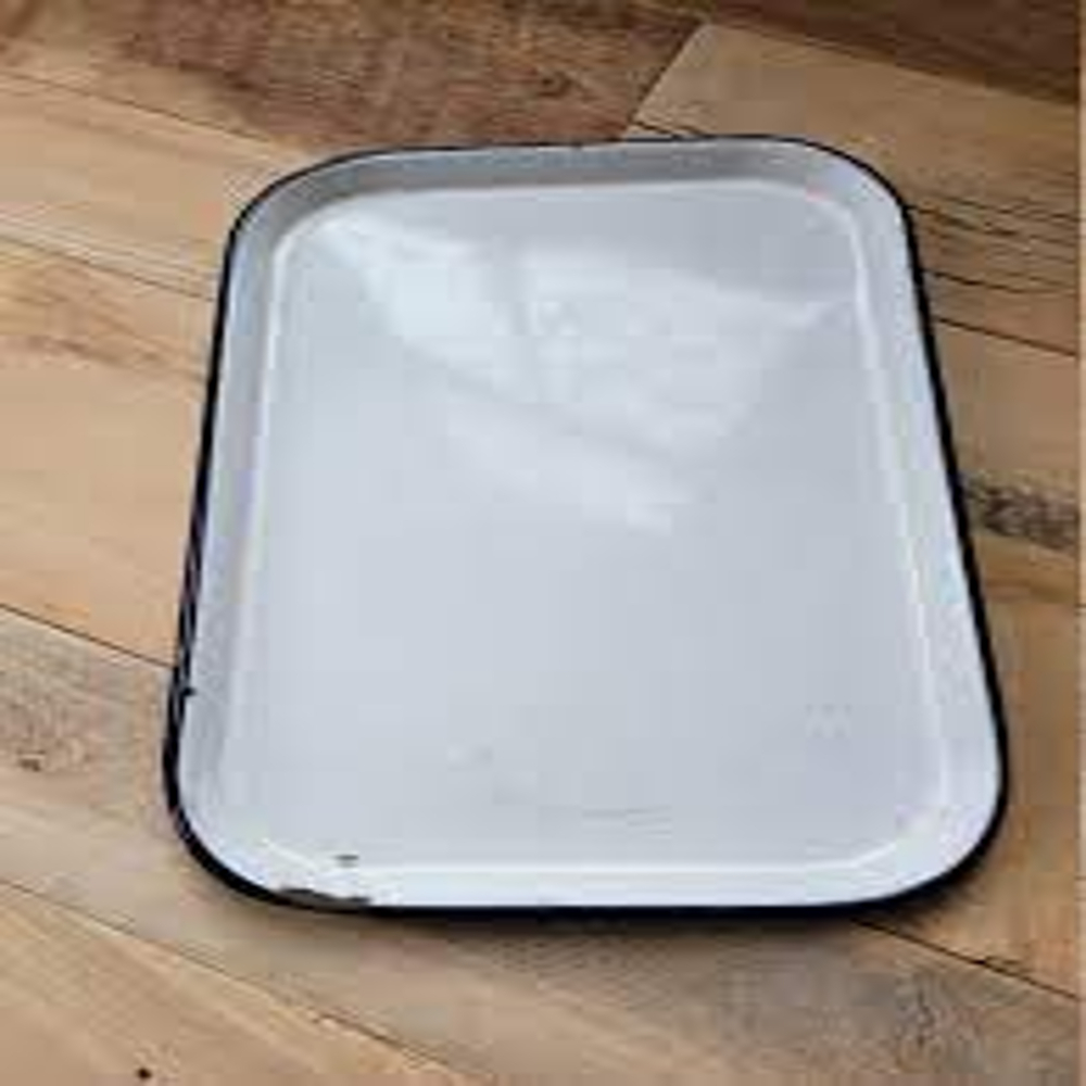 Enamel Tray - White Enamel, Lightweight And Durable | Manual Power Supply, Ideal For Industrial Applications