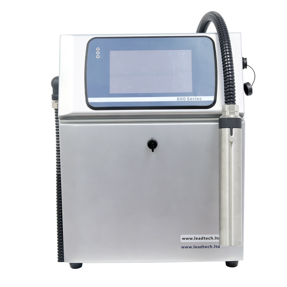 Lead Tech 800 - High-speed Batch Coding Machine, 450m/min Speed, Multi-language Keyboard, Unlimited Message Save Capacity