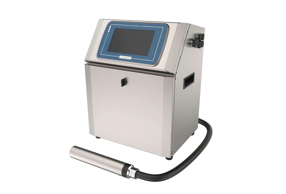 Lead Tech 800 - High-speed Batch Coding Machine, 450m/min Speed, Multi-language Keyboard, Unlimited Message Save Capacity