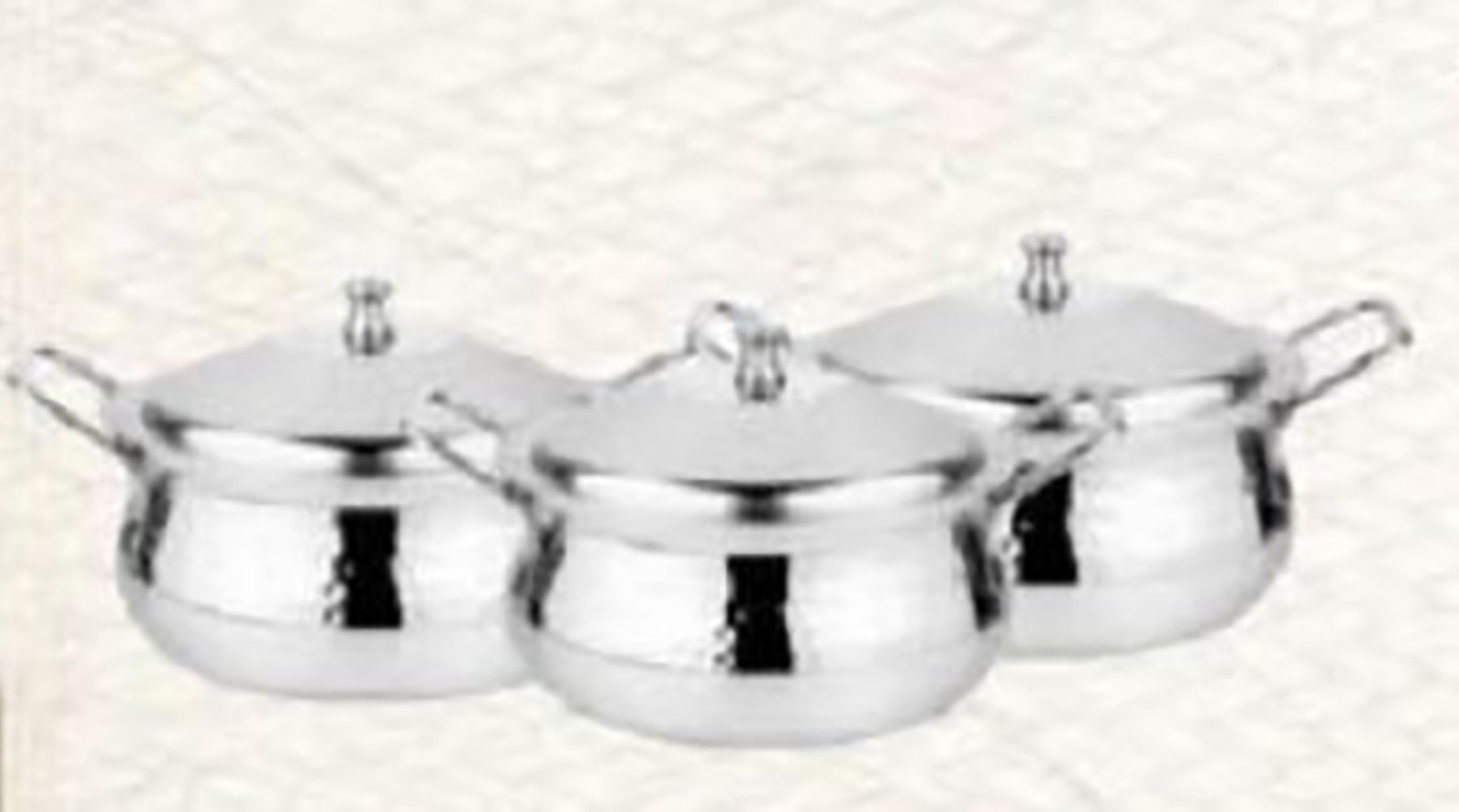 Stainless Steel Handi Hammered Tone 5 - 3 Litre Capacity, Blued Handle Design | Dishwasher Safe, Induction Compatible, Heat Resistant, Fingerprint Resistant