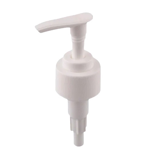 24mm White Slim Lotion Pump - Rigid Plastic, 24mm Size, White Color, Ribbed Closure, Screw Lock, 2ml Discharge Rate | Ideal for Liquid Dispensing
