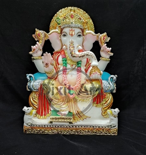 हाथ से बने हुए संगमरमर के गणेश मूर्ति