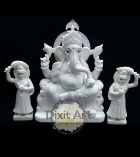 गणेश शुद्ध संगमरमर मूर्ति