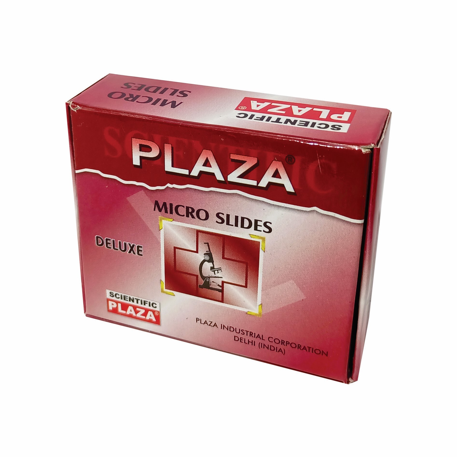 Plaza Deluxe Microscope Slides - Clear Glass, 76x26x1.25mm | Iso 9001:2015 & Ce Certified, Ground Edges, Packed Lint-free