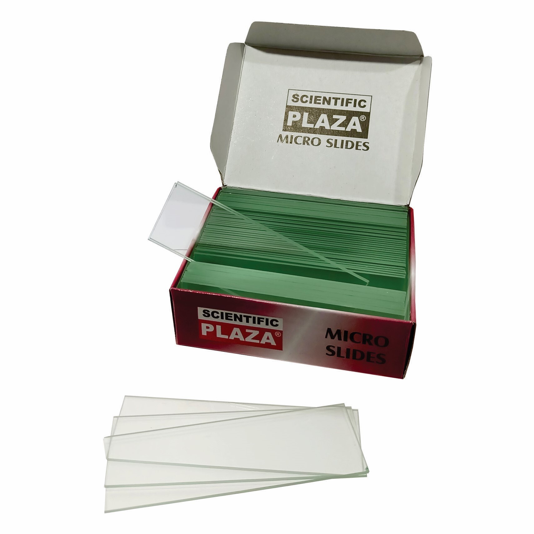 Plaza Deluxe Microscope Slides - Clear Glass, 76x26x1.25mm | Iso 9001:2015 & Ce Certified, Ground Edges, Packed Lint-free