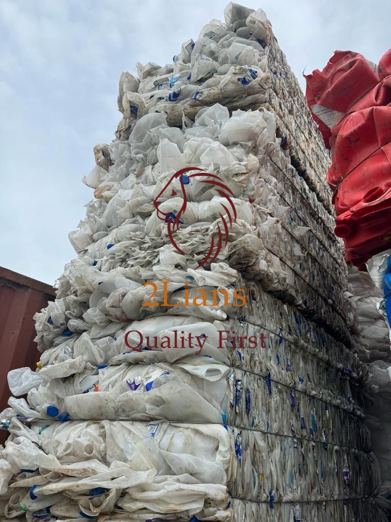 Hdpe Milk Bottle Bales Plus Some Shreds