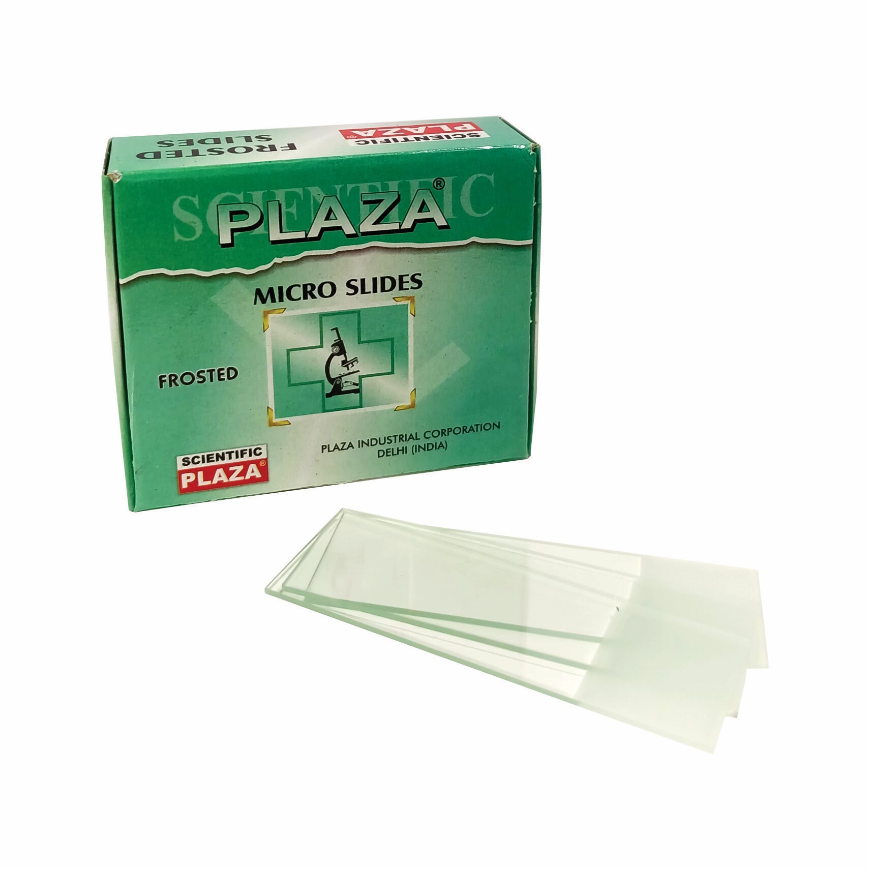 Plaza Frosted Microscopic Slides - Clear Glass, 75mm X 25mm X 1.35mm, Transparent Color | Iso 9001:2015 & Ce Certified, Lint-free Packing