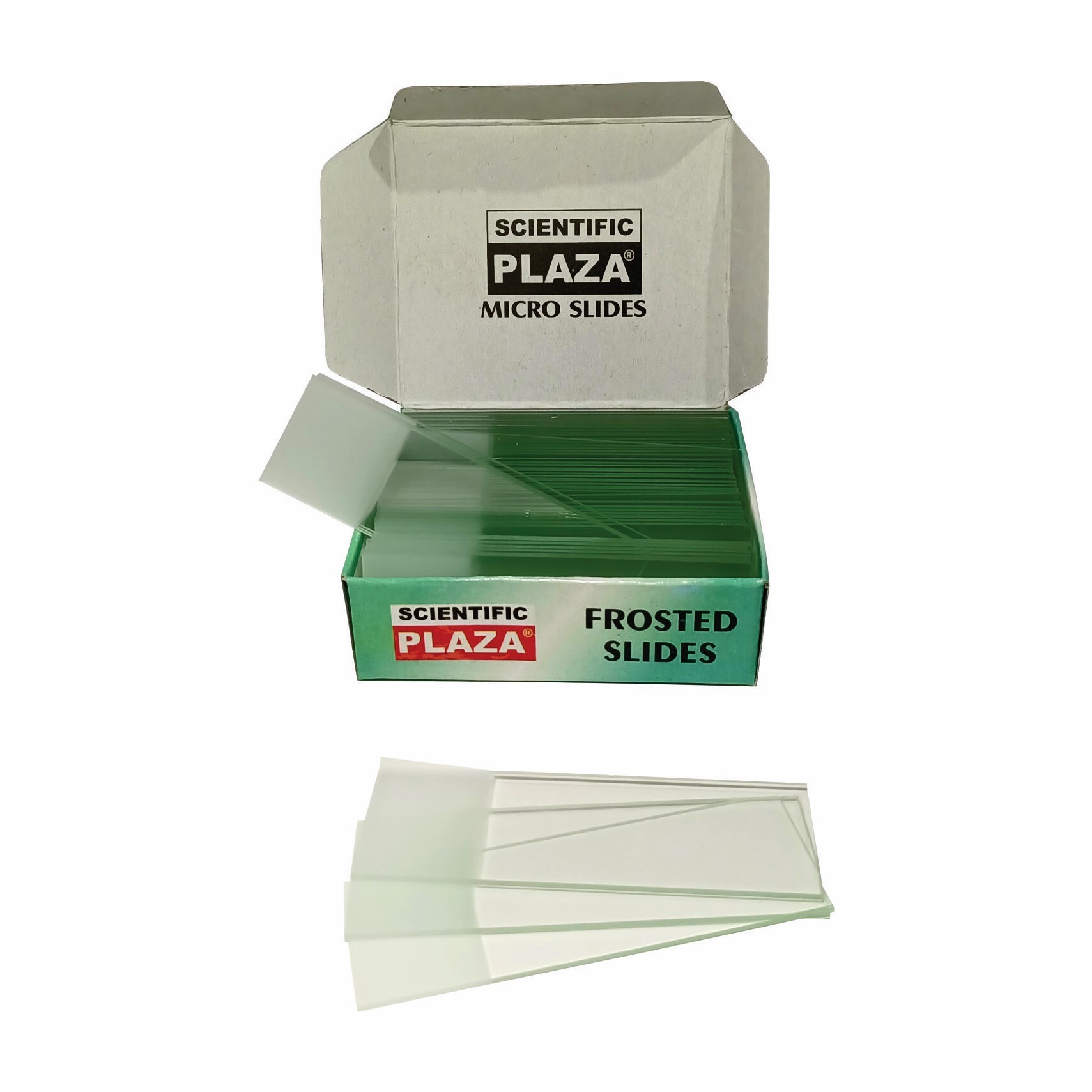 Plaza Frosted Microscopic Slides - Clear Glass, 75mm X 25mm X 1.35mm, Transparent Color | Iso 9001:2015 & Ce Certified, Lint-free Packing
