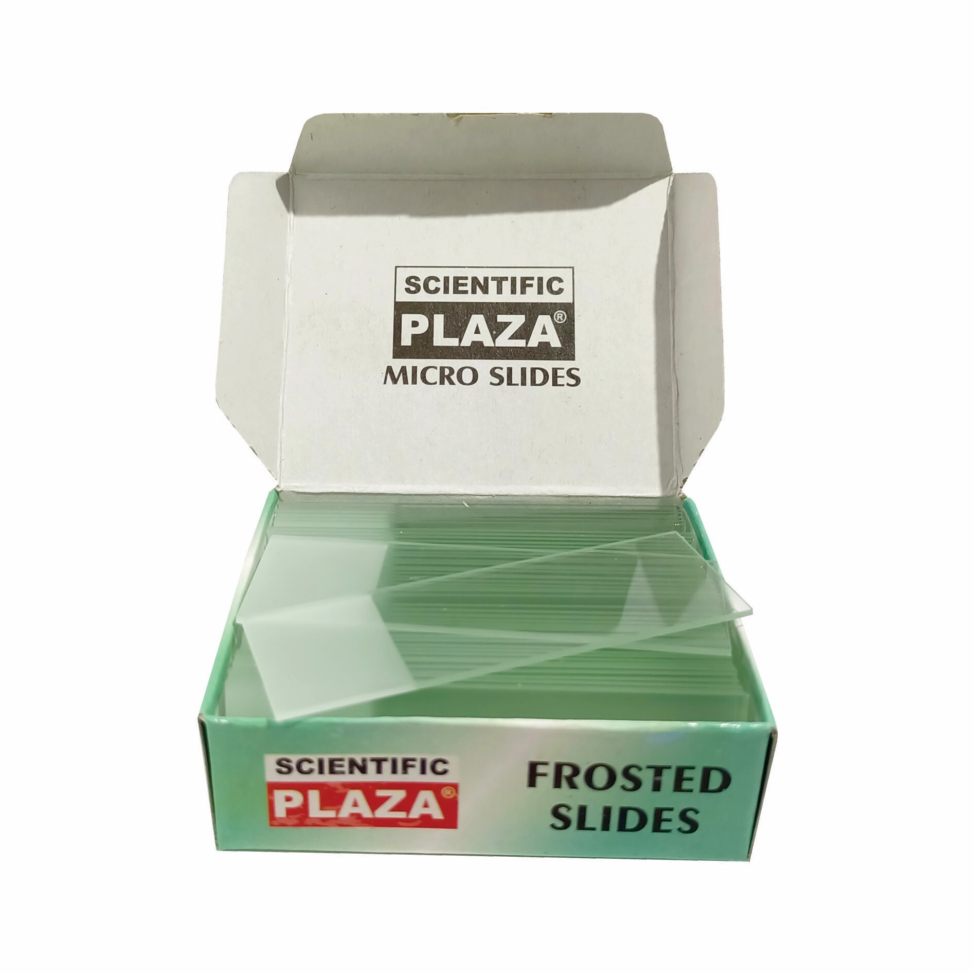 Plaza Frosted Microscopic Slides - Clear Glass, 75mm X 25mm X 1.35mm, Transparent Color | Iso 9001:2015 & Ce Certified, Lint-free Packing