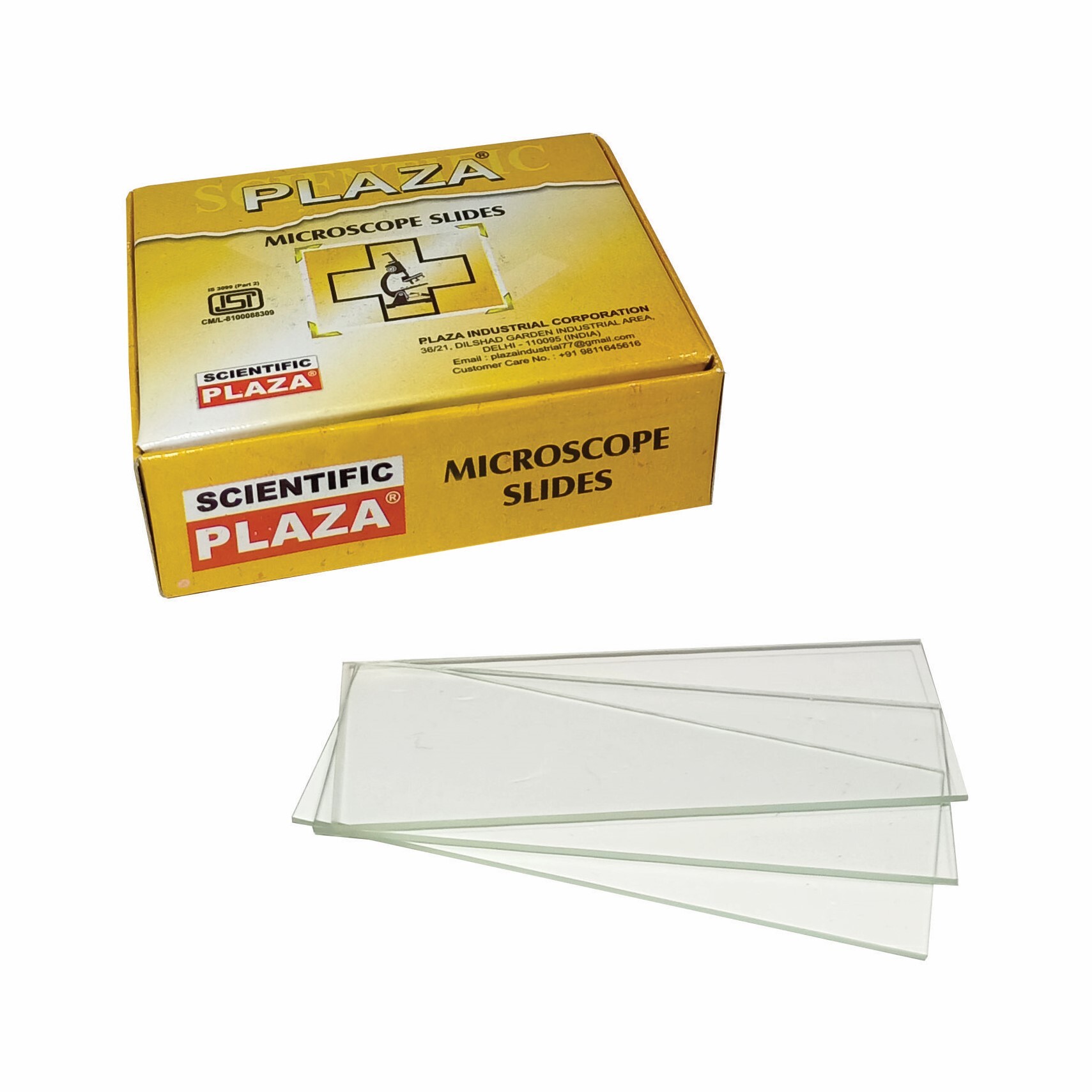 Plaza Isi Certified Slides - Clear Glass, Size: 76mm X 26mm (-1mm) & Thickness: 1.1mm (+0.1/-0.2mm), Transparent, Lint-free Packing, For Hospitals/laboratories