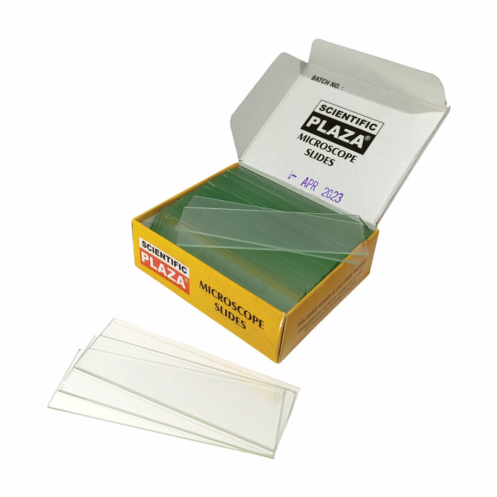 Plaza Isi Certified Slides - Clear Glass, Size: 76mm X 26mm (-1mm) & Thickness: 1.1mm (+0.1/-0.2mm), Transparent, Lint-free Packing, For Hospitals/laboratories