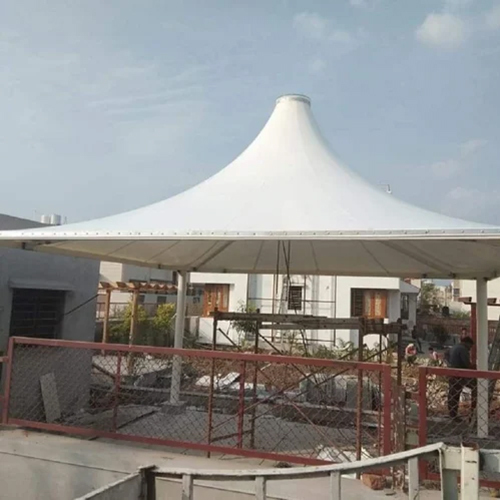 Gazebo Tensile Structure - Custom Dimensions, Elegant White Finish | Long Life Durability, Versatile Wall Panel Thickness, Ideal for Hotels and Restaurants