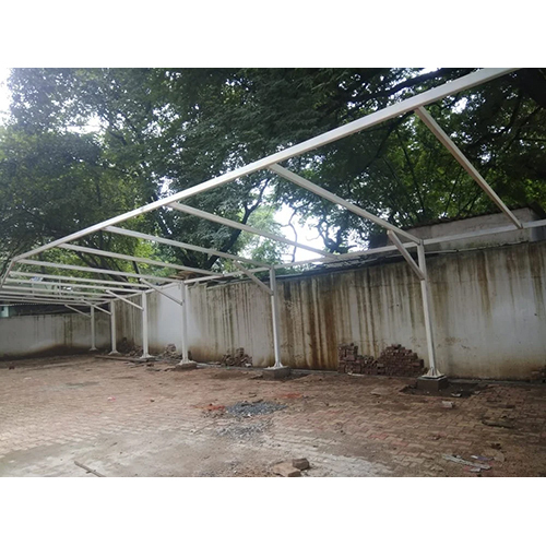 Car Canopy Tensile Structure - Steel Frame, Custom Dimensions, White Color | Durable Shelter For Vehicles, Uv Protection, Eco-friendly Design