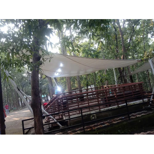 White Hyper Shape Tensile Shed