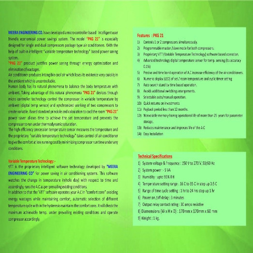 Air Conditioner Package Power Saver