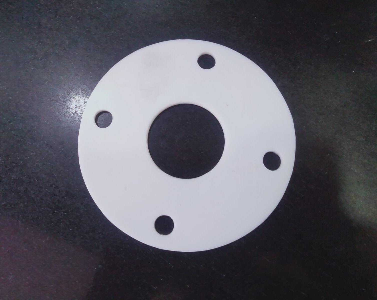 Silicone Rubber Flange Gasket - Food Grade & Pharma Industrial Usage | Color Options: White, Red, Black, Transparent, Size Customizable