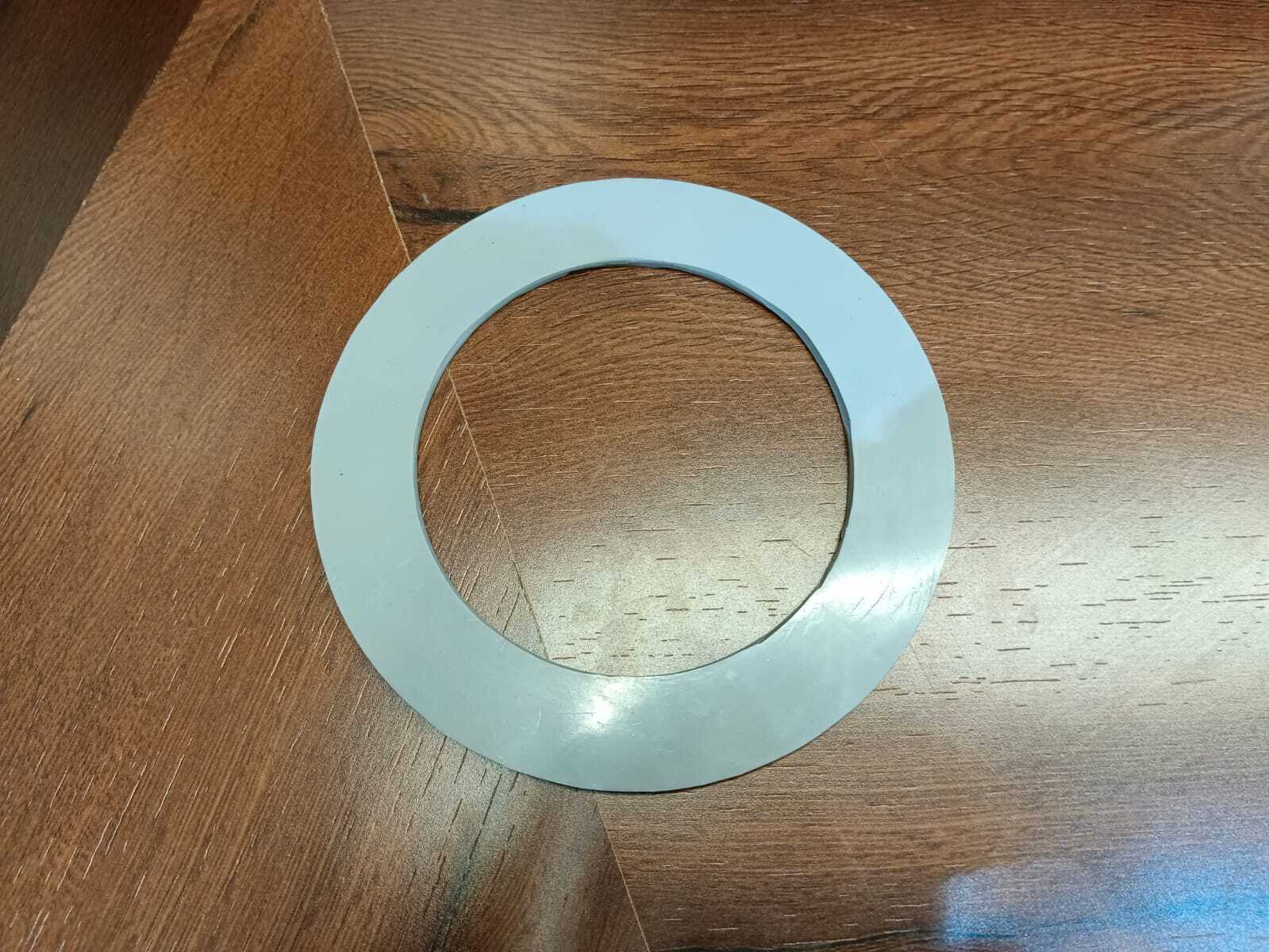 Silicone Rubber Flange Gasket - Food Grade & Pharma Industrial Usage | Color Options: White, Red, Black, Transparent, Size Customizable