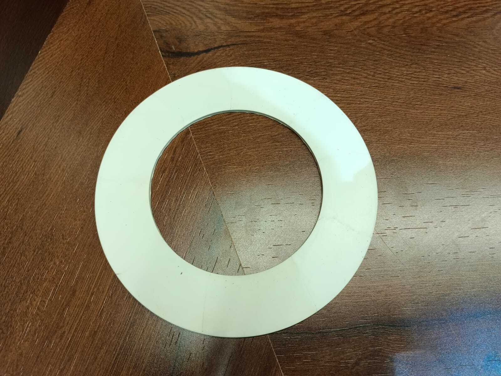 Silicone Rubber Flange Gasket - Food Grade & Pharma Industrial Usage | Color Options: White, Red, Black, Transparent, Size Customizable