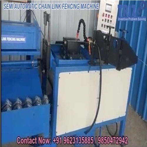 5 Hp Chain Link Fence Making Machine - Steel Alloy, Automatic Operation, Blue Color | Plc Control System, Low Energy Consumption, 550-600 Kg Daily Production
