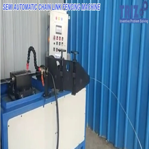 5 Hp Chain Link Fence Making Machine - Steel Alloy, Automatic Operation, Blue Color | Plc Control System, Low Energy Consumption, 550-600 Kg Daily Production
