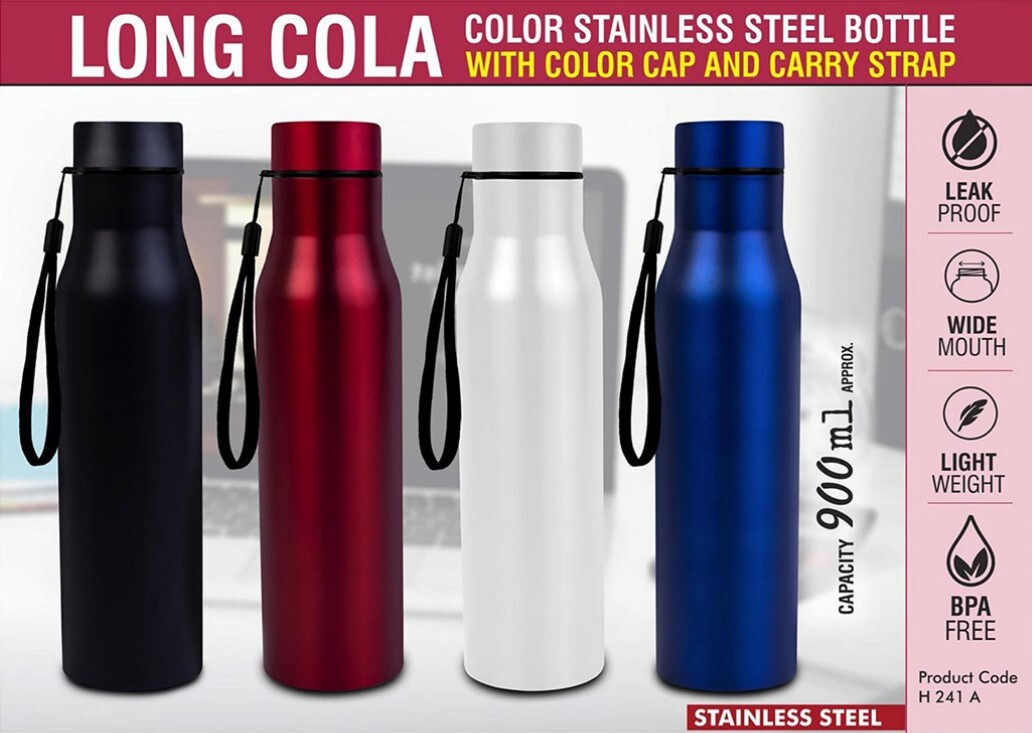 Stainless Steel Colored Bottle - Insulated Design, 750 Ml & 1000 Ml Options, Stylish Cold Drink Mug With Straw, Convenient Water Mug Combo