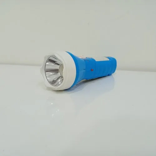 En-638 Rechargeable LED Torch - Durable Plastic & Glass, White Bright Light , Lightweight and Easy to Use