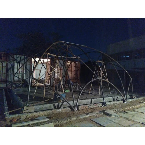 Umbrella Tensile Structure - Mild Steel, Modular Design, Waterproof, White Color | Long Life Span, Use In Hotels/restaurants And Plants