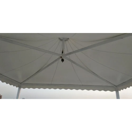 Modular Tensile Structure - Steel, Custom Dimensions , White Color, Durable Design For Workshops, Plants, Hotels, Restaurants, And Homes
