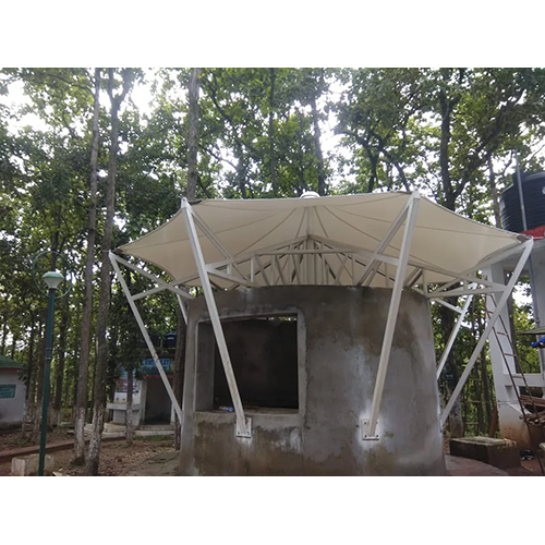 Tensile Membrane Structures - Steel Material, Custom Dimensions , White Color, Long Life Span, Versatile For Plant And Hotel/restaurant Use, Multiple Wall Panel Thickness Options