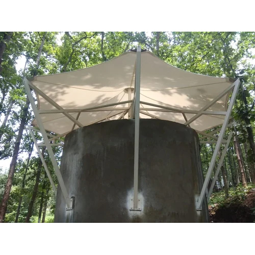 Tensile Membrane Structures - Steel Material, Custom Dimensions , White Color, Long Life Span, Versatile For Plant And Hotel/restaurant Use, Multiple Wall Panel Thickness Options