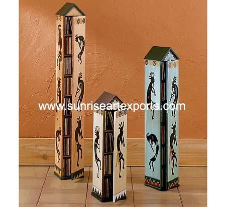 लकड़ी का सीडी रैक