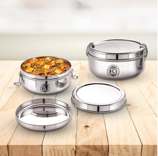 Ss Through Box - Stainless Steel Thali Set With Brass & Kansa Options, Customizable Designs , Ideal For Weddings And Traditional Ceremonies