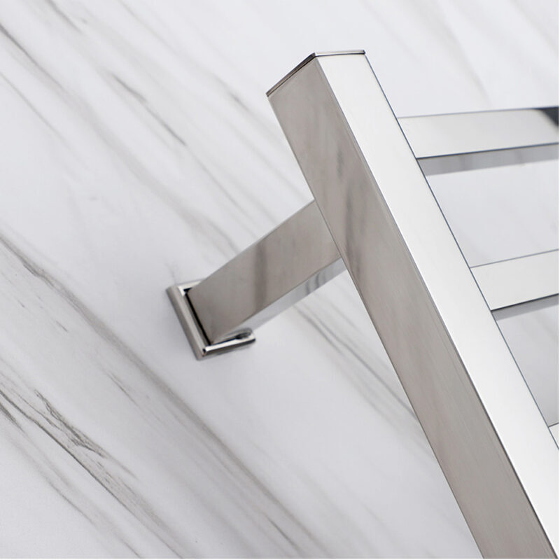 Silver Electric Heated Towel Rail Rack Square