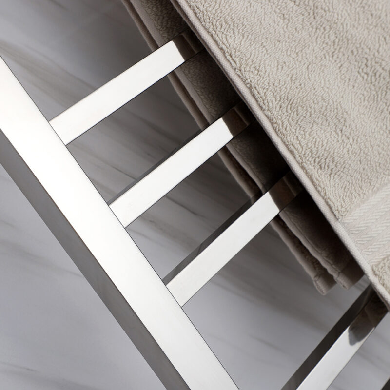 Silver Electric Heated Towel Rail Rack Square