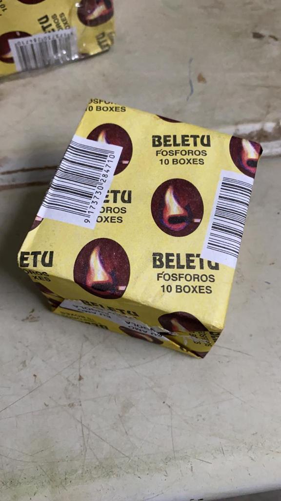 Beletu Match Box - Cardboard Material, 50x35x14mm Size, Brown Head Color | Premium Quality 40mm Indian Splints For Reliable Fire Lighting