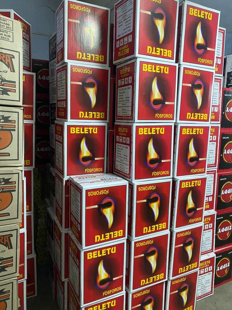 Beletu Match Box - Cardboard Material, 50x35x14mm Size, Brown Head Color | Premium Quality 40mm Indian Splints For Reliable Fire Lighting