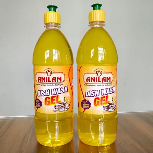 Dish Wash Gel - Yellow Eco-Friendly Formula, Soft Water Use at Normal Temperature | Ideal for Kitchen Dishwashing, 2-Year Shelf Life