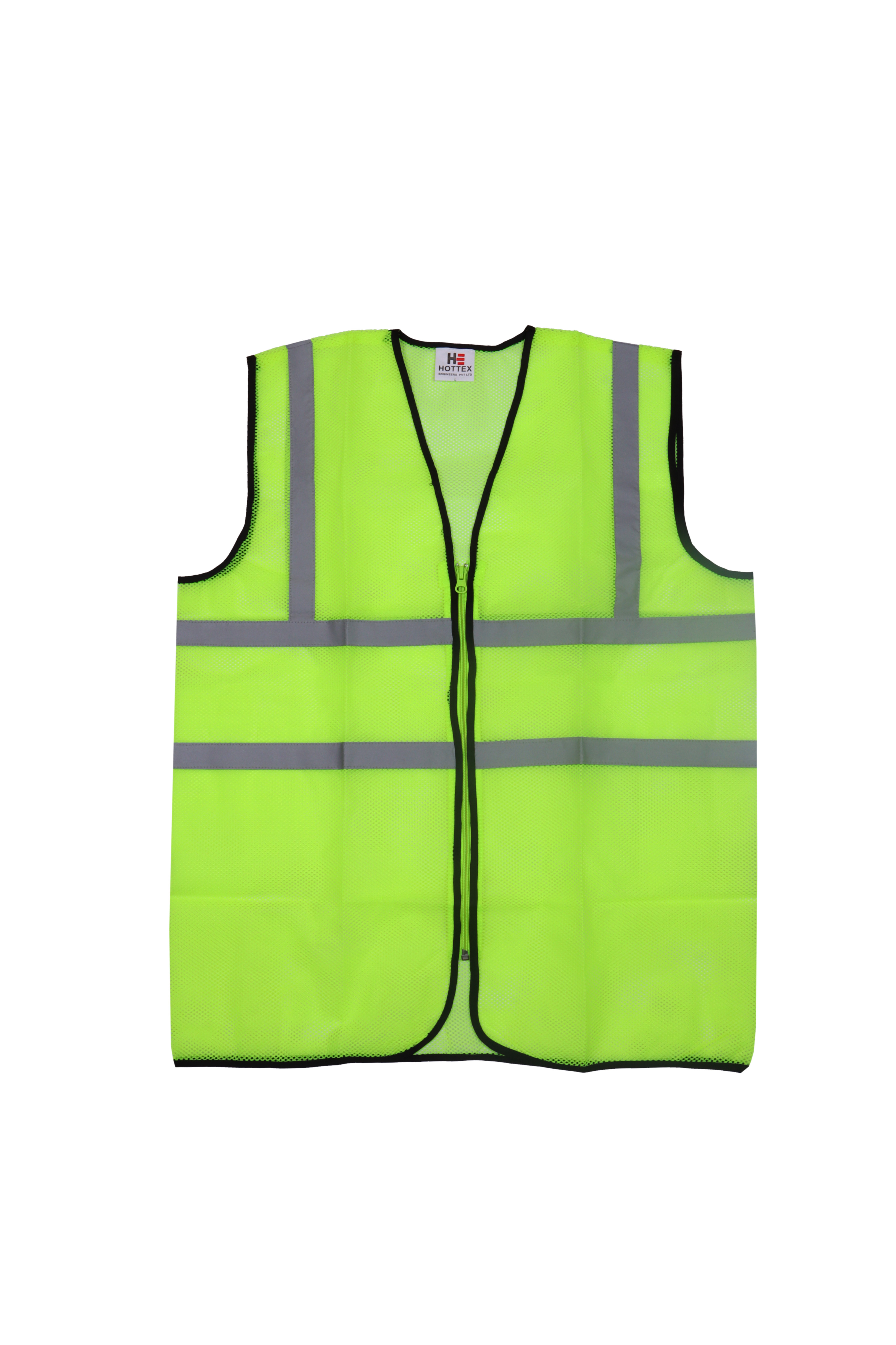 Reflective Net Safety Jacket - Features: High Visibility Lightweight Adjustable