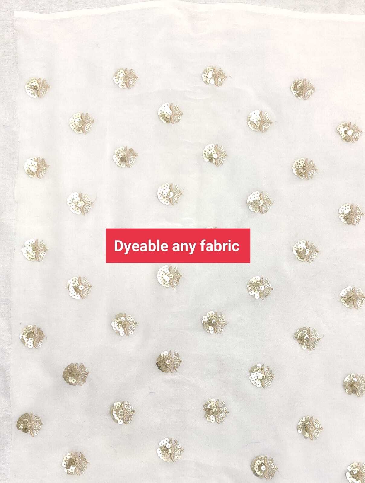 Dyeable Any Fabric - 44 Inch Width, All Color Options | Quick Dry, Shiny Finish, Washable Texture For Party Wear Suits & Sarees