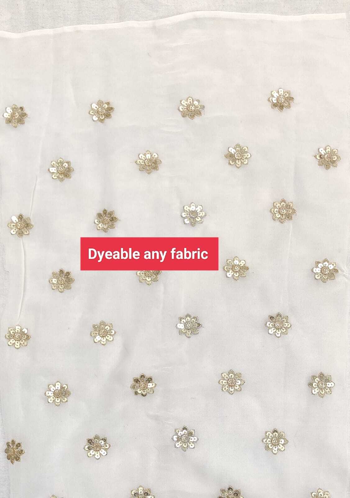 Dyeable Any Fabric - 44 Inch Width, All Color Options | Quick Dry, Shiny Finish, Washable Texture For Party Wear Suits & Sarees