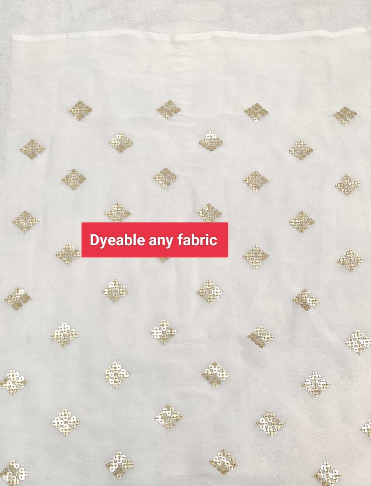 Dyeable Any Fabric - 44 Inch Width, All Color Options | Quick Dry, Shiny Finish, Washable Texture For Party Wear Suits & Sarees