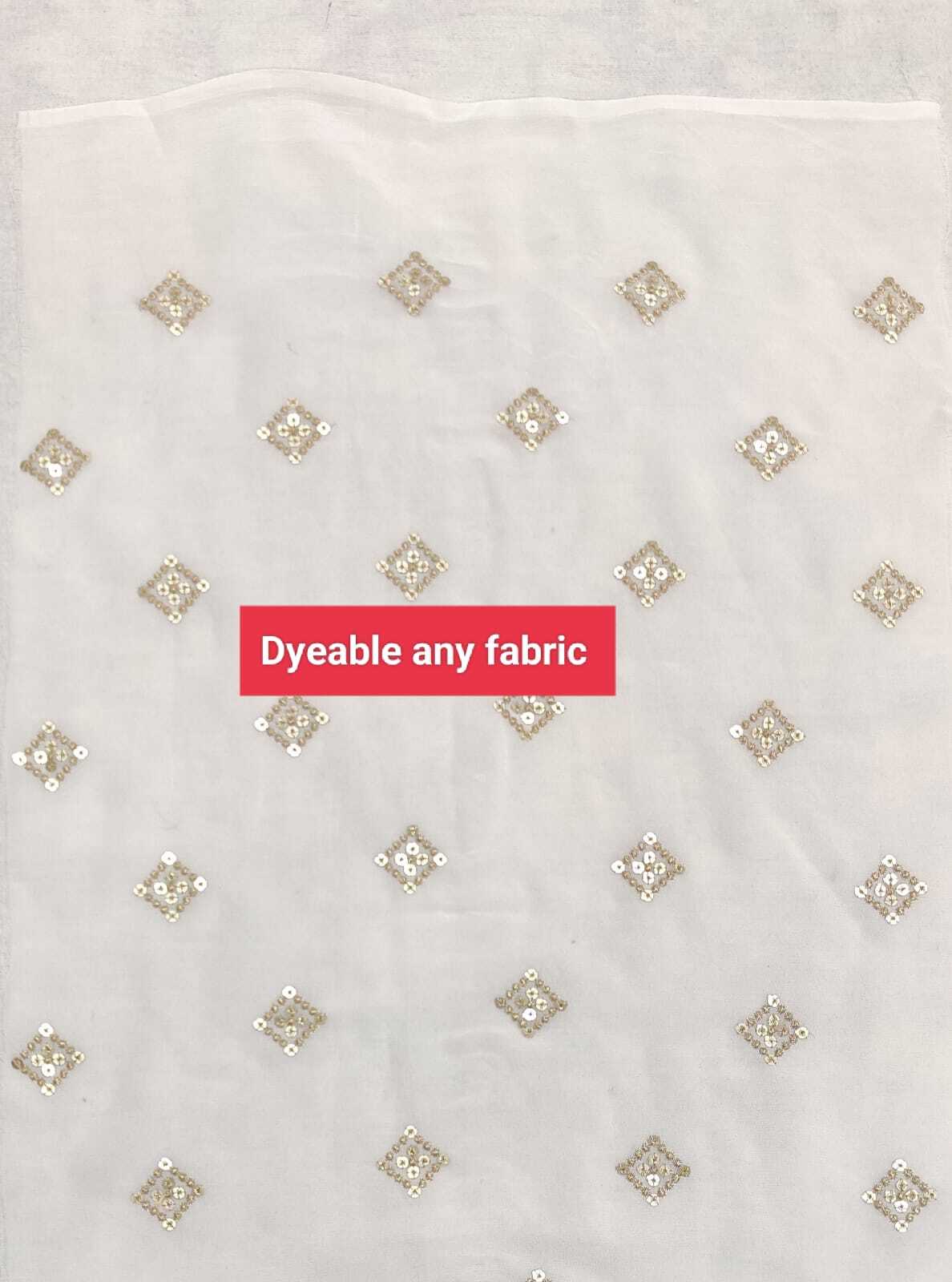 Dyeable Any Fabric - 44 Inch Width, All Color Options | Quick Dry, Shiny Finish, Washable Texture For Party Wear Suits & Sarees