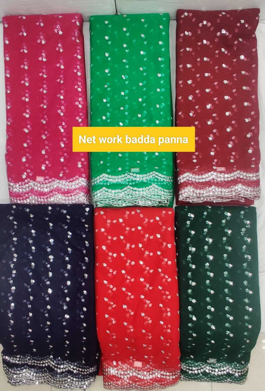 Net Work Bada Panna - Embroidered Dress Material, 44 Pana Width | Suits And Sarees In Many Colours For Women's Attire