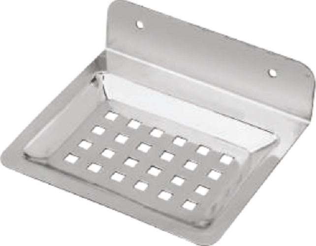 Diamond Soap Dish - Stainless Steel, 30mm X 110mm X 125mm, Mirror Finish | Elegant Rectangular Design, Pvd Coating For Durability