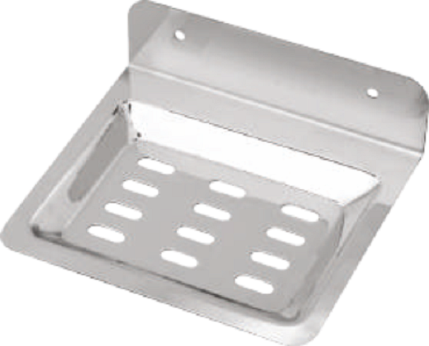 Diamond Soap Dish - Stainless Steel, 30mm X 110mm X 125mm, Mirror Finish | Elegant Rectangular Design, Pvd Coating For Durability