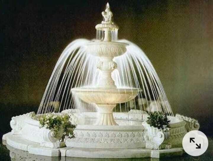 Stone White Marble Outdoor Fountain