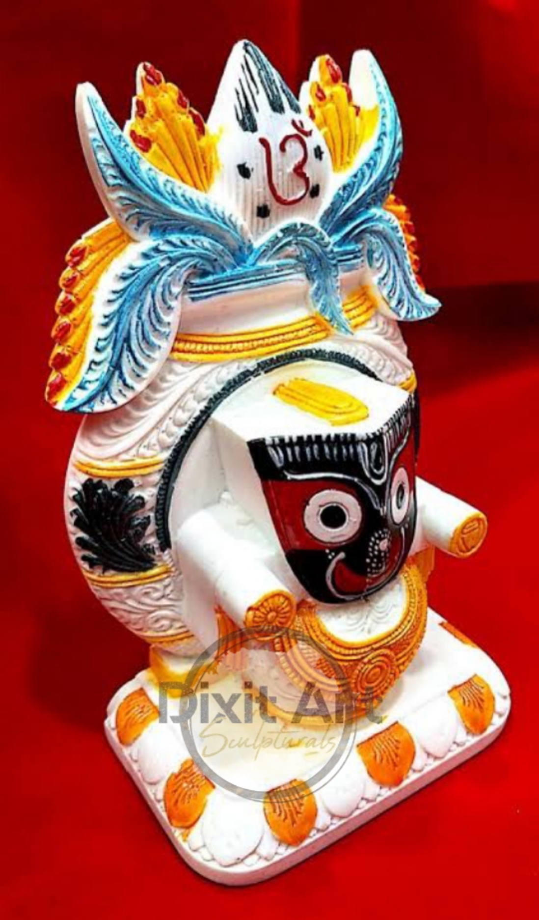 Marble Jagannath Statue - Height: 12 Inches