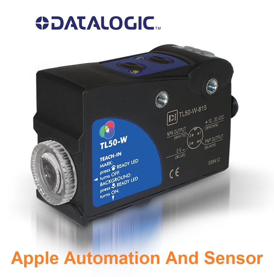 Datalogic Tlu-011 Color Mark Sensor - Metal Housing, 10-30vdc Operating Voltage | Npn Output, Teach-in And Remote Settings, Ip67 Rated